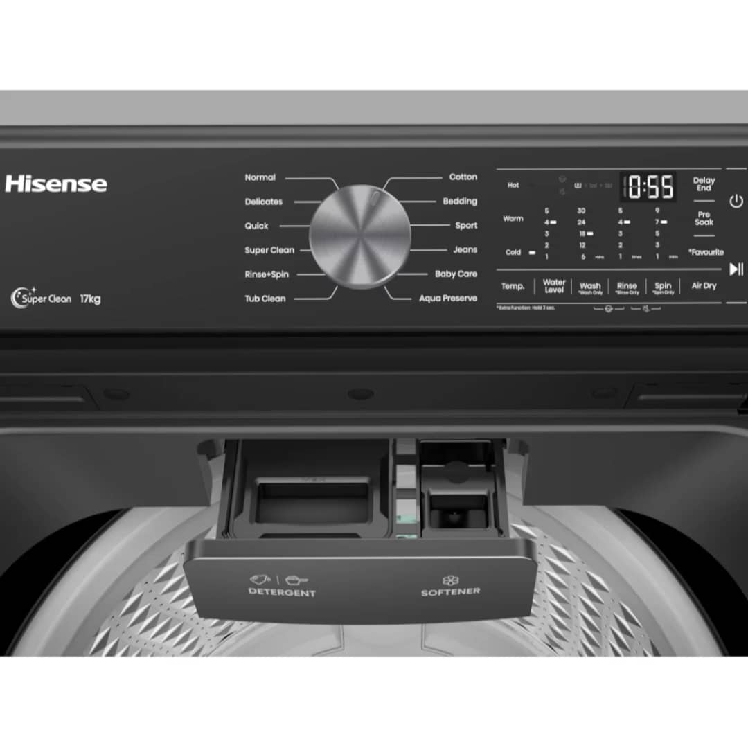 MACHINE A LAVER HISENSE 17KG TOP LOAD
WT3T1723UB