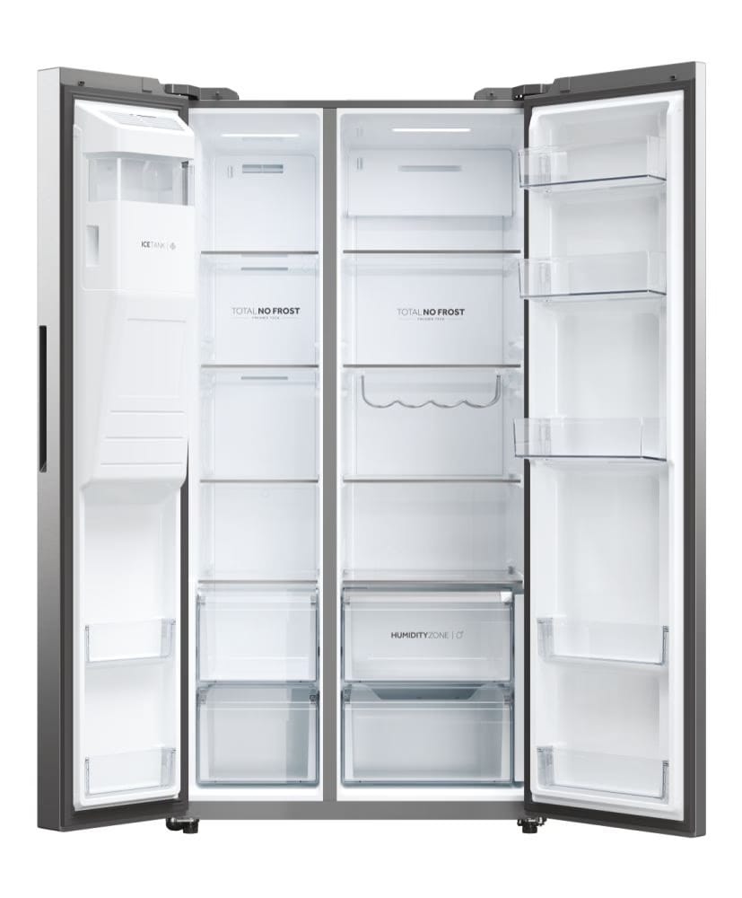 REFRIGERATEUR HAIER SIDE BY SIDE 2PORTES
DISTRIBUTEUR GLACON GRIS HSW59F18EIMM