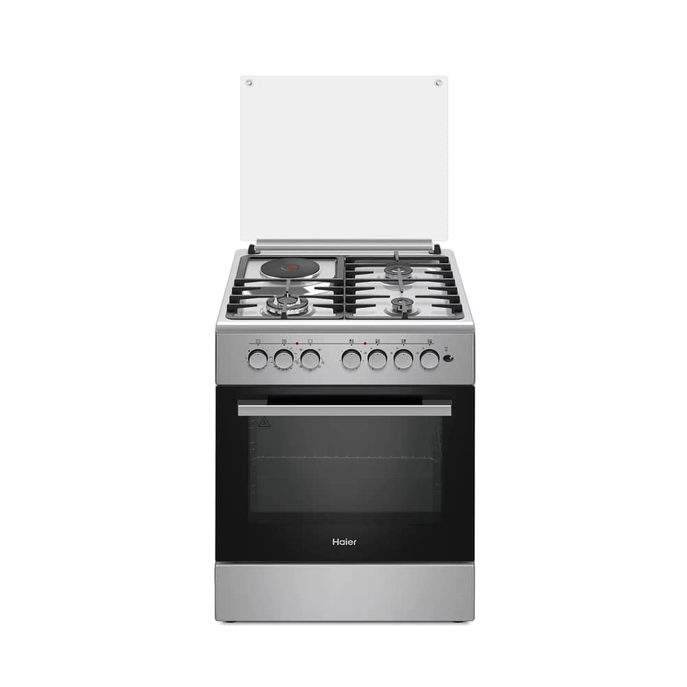 CUISINIERE HAIER 4FEUX 60X60 3FEUX GAZ
1FEUX ELECTRIQUE + FOUR A GAZ GRIS
HCR2031EGS