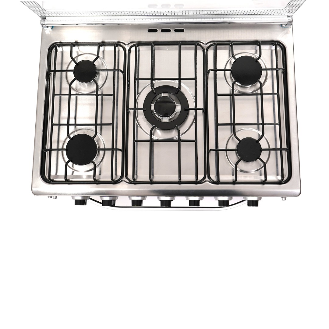 CUISINIERE ASTECH 5FEUX 80X60 A GAZ AVEC
FOUR A GAZ INOX 80MIS