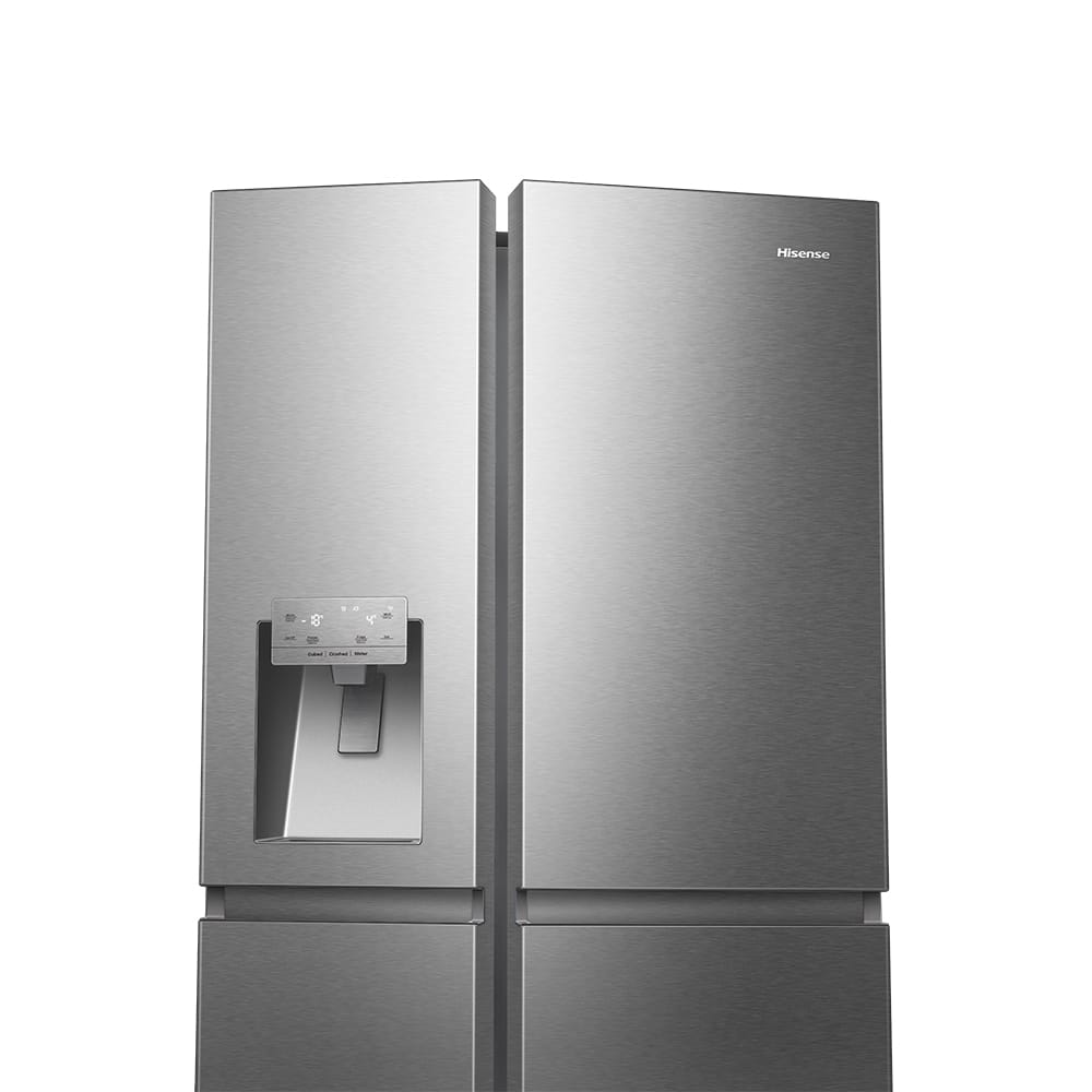REFRIGERATEUR HISENSE SIDE BY SIDE 4PORTES
628L AVEC FONTAINE INOX INVERTER WIFI
RS82WS4SB