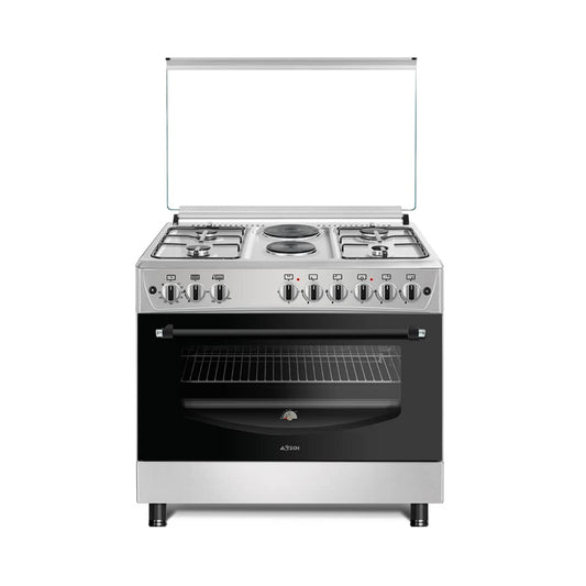 CUISINIERE ASTECH 6FEUX 90X60 2FEUX
ELECTRIQUE 4FEUX GAZ + FOUR A GAZ EL42GEL
