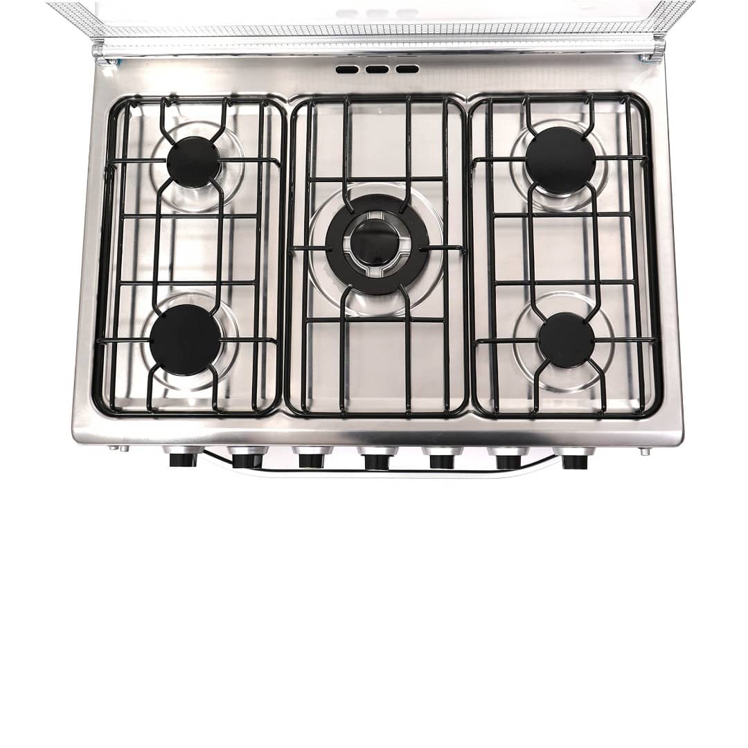 CUISINIERE ASTECH 5FEUX 80X60 A GAZ AVEC
FOUR A GAZ INOX 80MIS