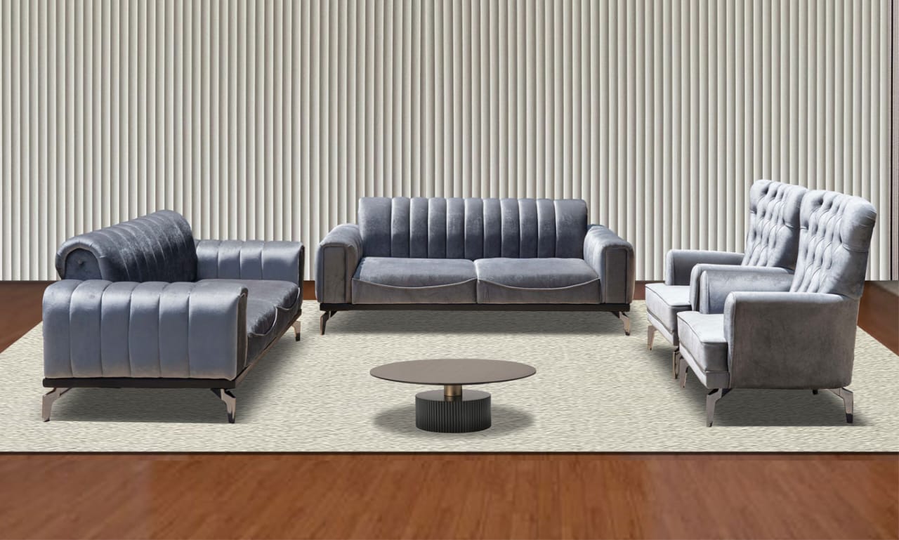 SALON SDM VIP 7PLACES GRIS FONCE SDM017