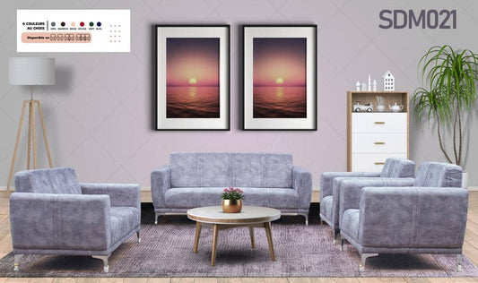 SALON EDEN 7PLACES TISSU COULEUR AU
CHOIX SDM021