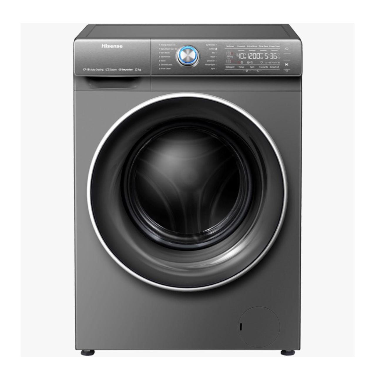 MACHINE A LAVER HISENSE 12KG/8KG
SECHAGE FRONT LOAD GRIS WD5S1245BB