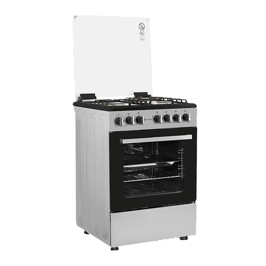 CuISINIERE ENDURO 4FEUX 60X60 A GAZ DOUBLEBOUTTON GRIS AFS6040GGSIT