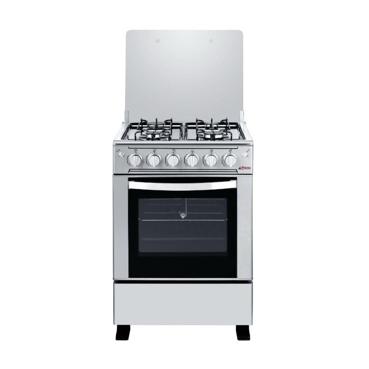 CUISINIERE ASTECH 4FEUX 60X60 A GAZ AVEC
FOUR A GAZ INOX MIS CSI60MS