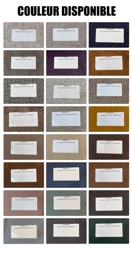 SALON CANAPE 6PLACES SIMILI CUIR COULEUR
AU CHOIX CONFORMA