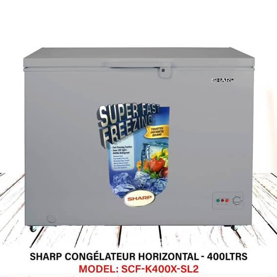 CONGELATEUR SHARP HORIZONTAL 400LITRES
GRIS SCFK400XLS2