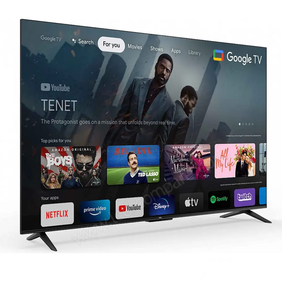 TELEVISEUR TCL 75" SMART GOOGLE TV 4K
75P755