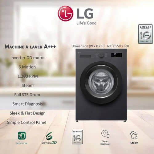 MACHINE A LAVER LG 7KG GRIS F2Y1HYP6J